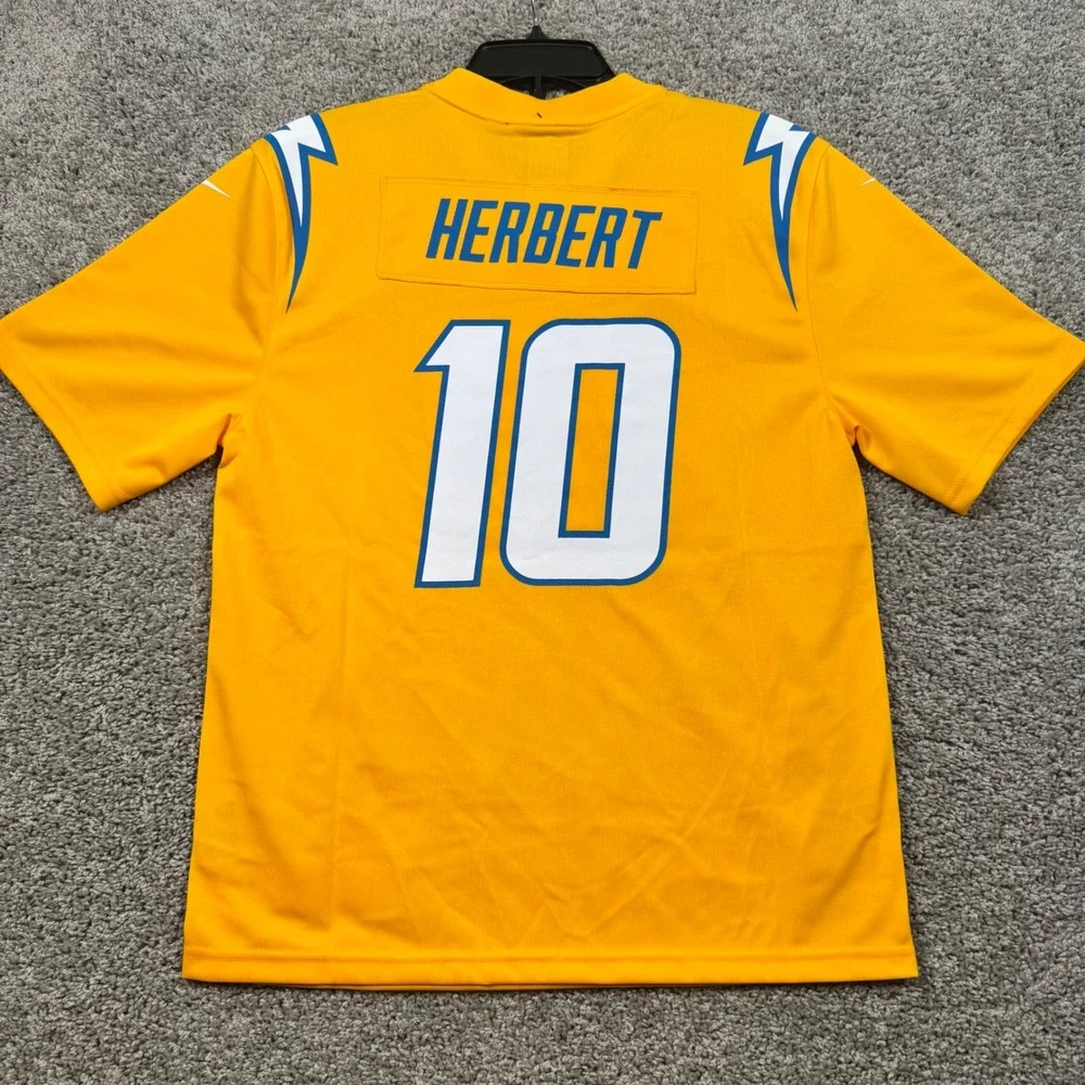 Nike Justin Herbert Inverted Team Game Jersey Kids Gold L NEW